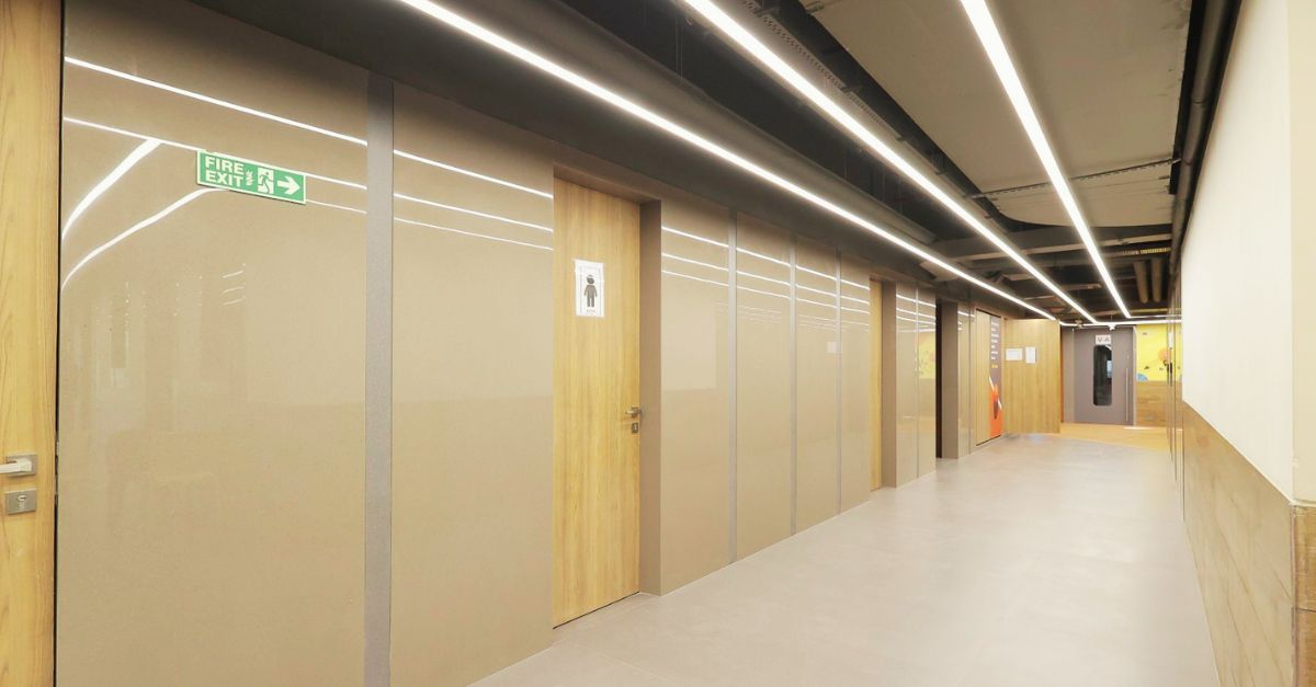 Glass corridor